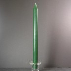 29cm Classic Column Rustic Dinner Candles - Dark Green